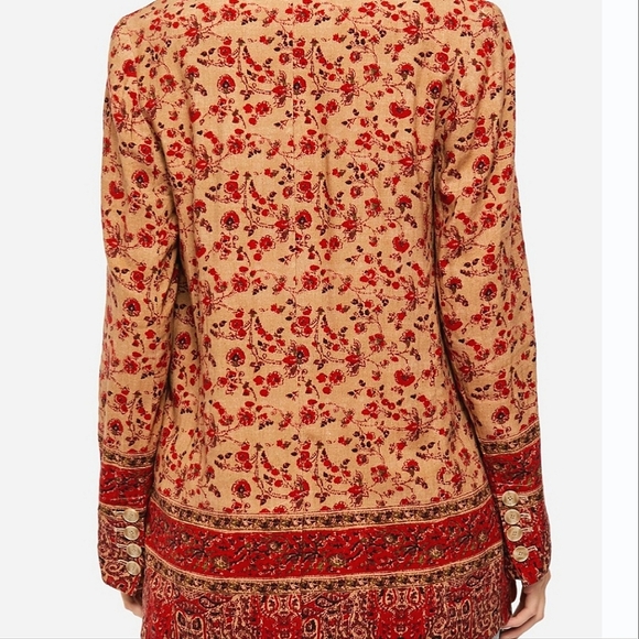 Free People Belfower Floral Work Boho Blazer, XS - Picture 7 of 7